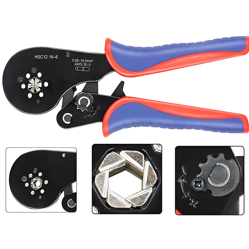AWG 28-5 Hex Crimping Pliers for Cable Conduits